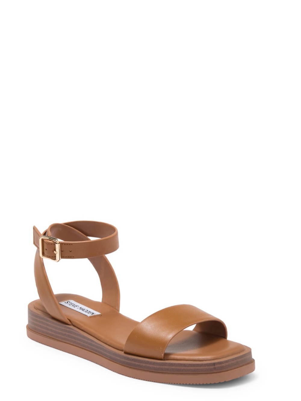 Steve Madden Tristian Sandal - Cognac Tan Leather Sandal - 6.5